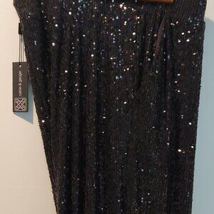 New Women's Cable & Gauge Black Sequined Pants Size Large